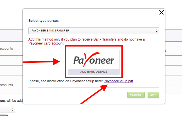 Payoneer Setup guide - MGID dashboard